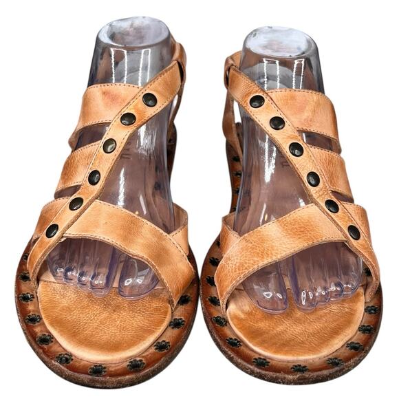 Bed Stu Women’s Kavala Brown Leather Studded Gladiator Sandal Size US 8 - Picture 7 of 12
